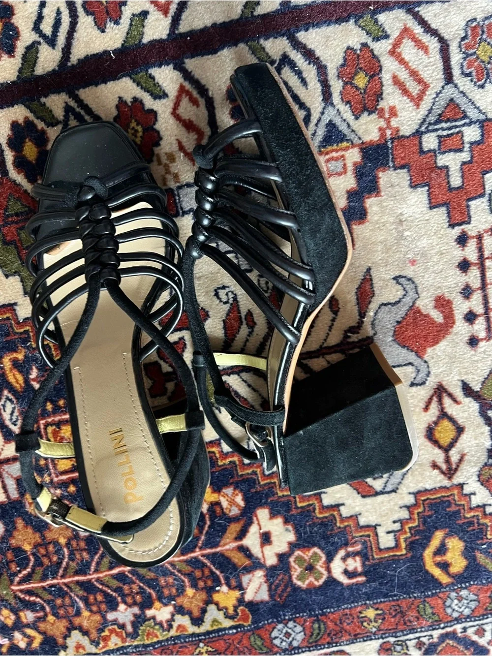 Pollini Strappy Block Heels, size 40